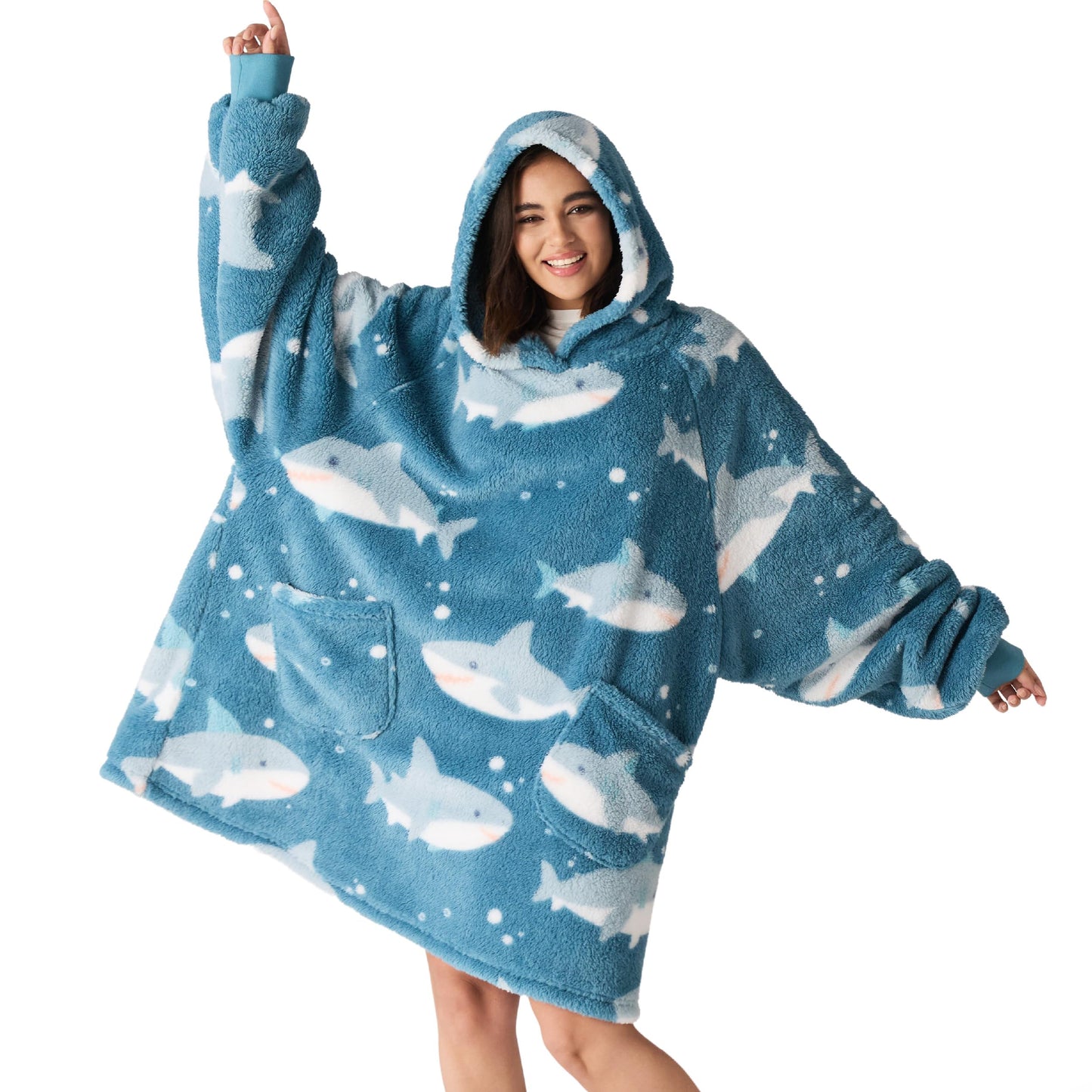 GentleSoft® Shaggy Sherpa Blanket Hoodie