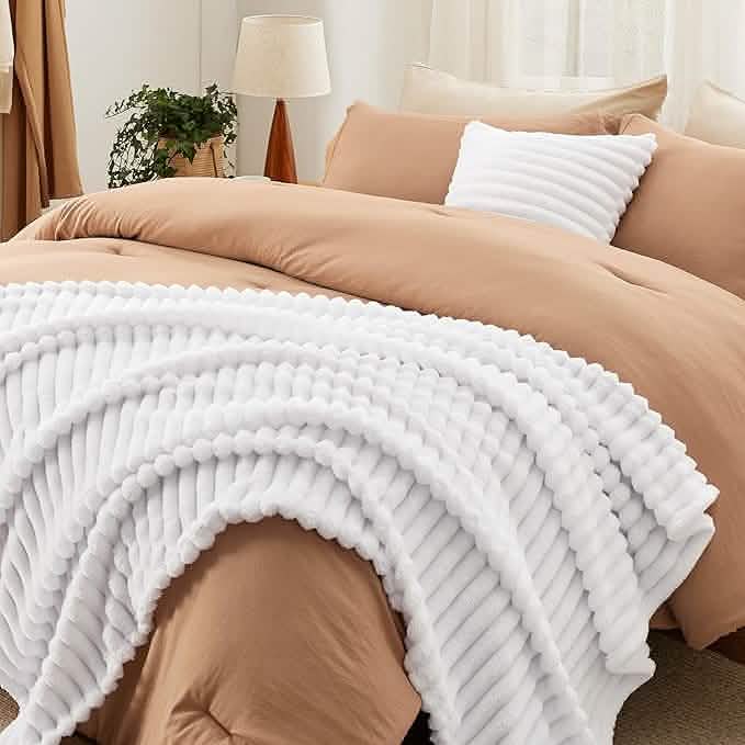 GentleSoft™ Checkered Comforter Set Striped