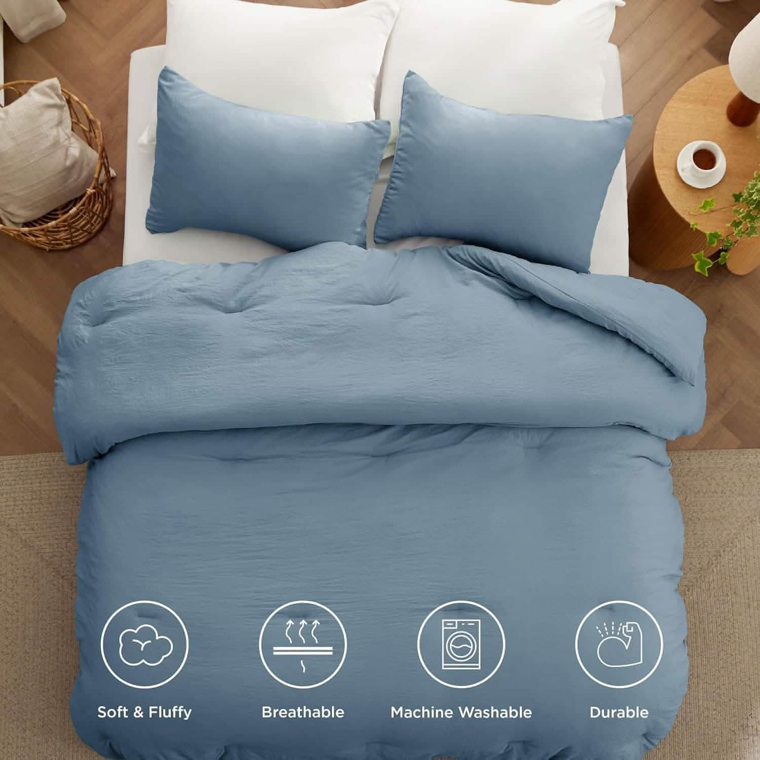 GentleSoft™ Prewashed Plain Comforter Set