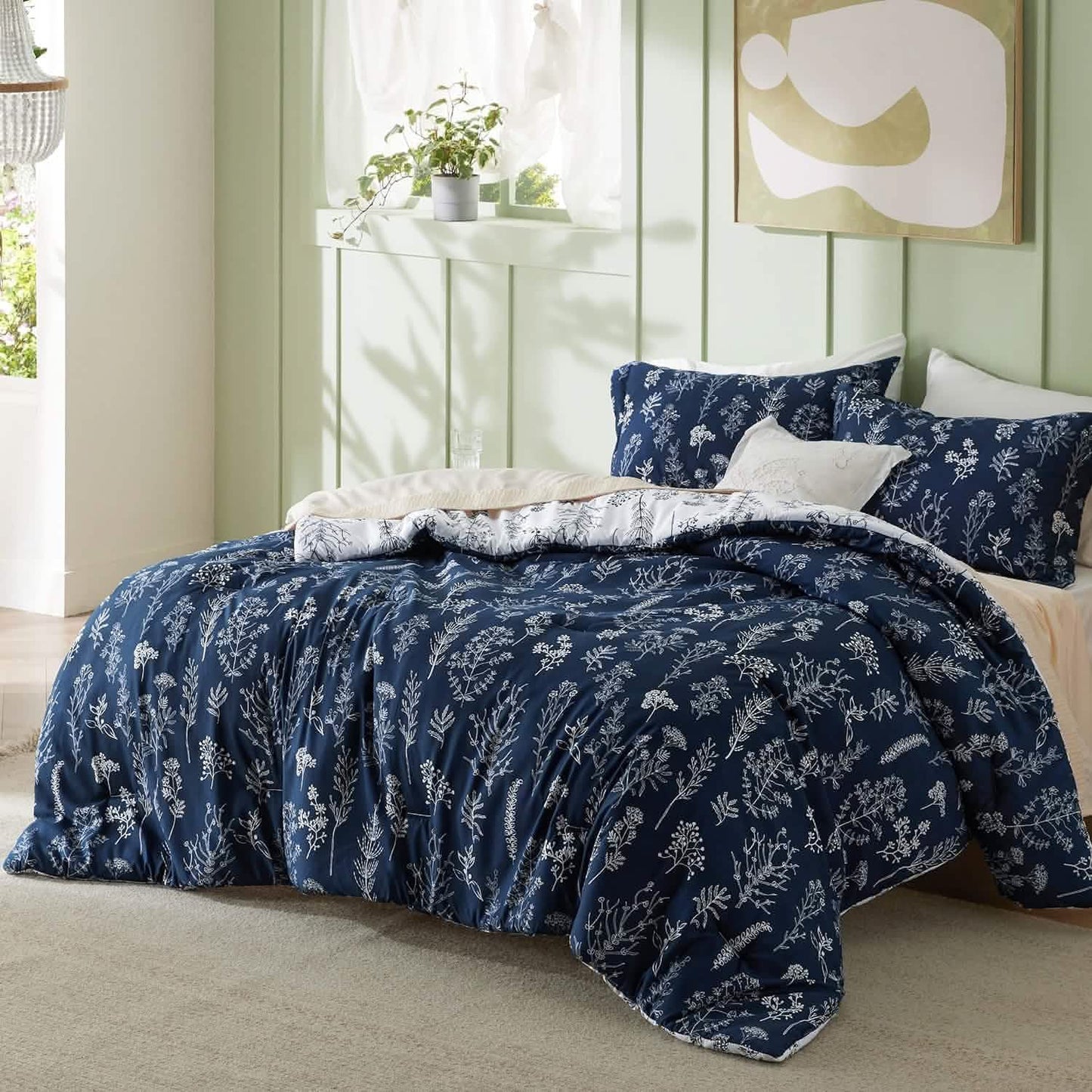 GentleSoft™ Reversible Floral Print Comforter Set-2