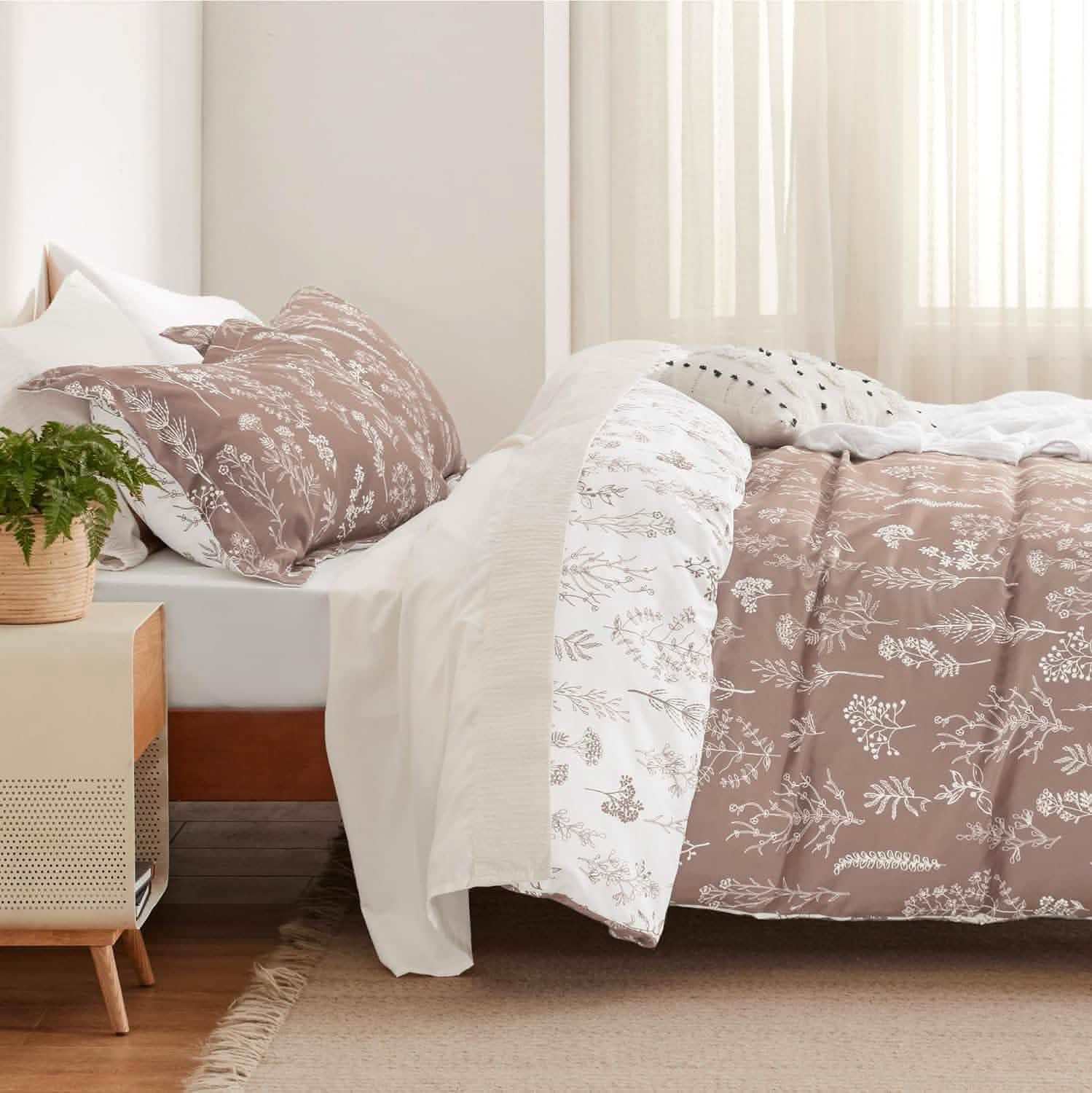 GentleSoft™ Reversible Floral Print Duvet Cover Set
