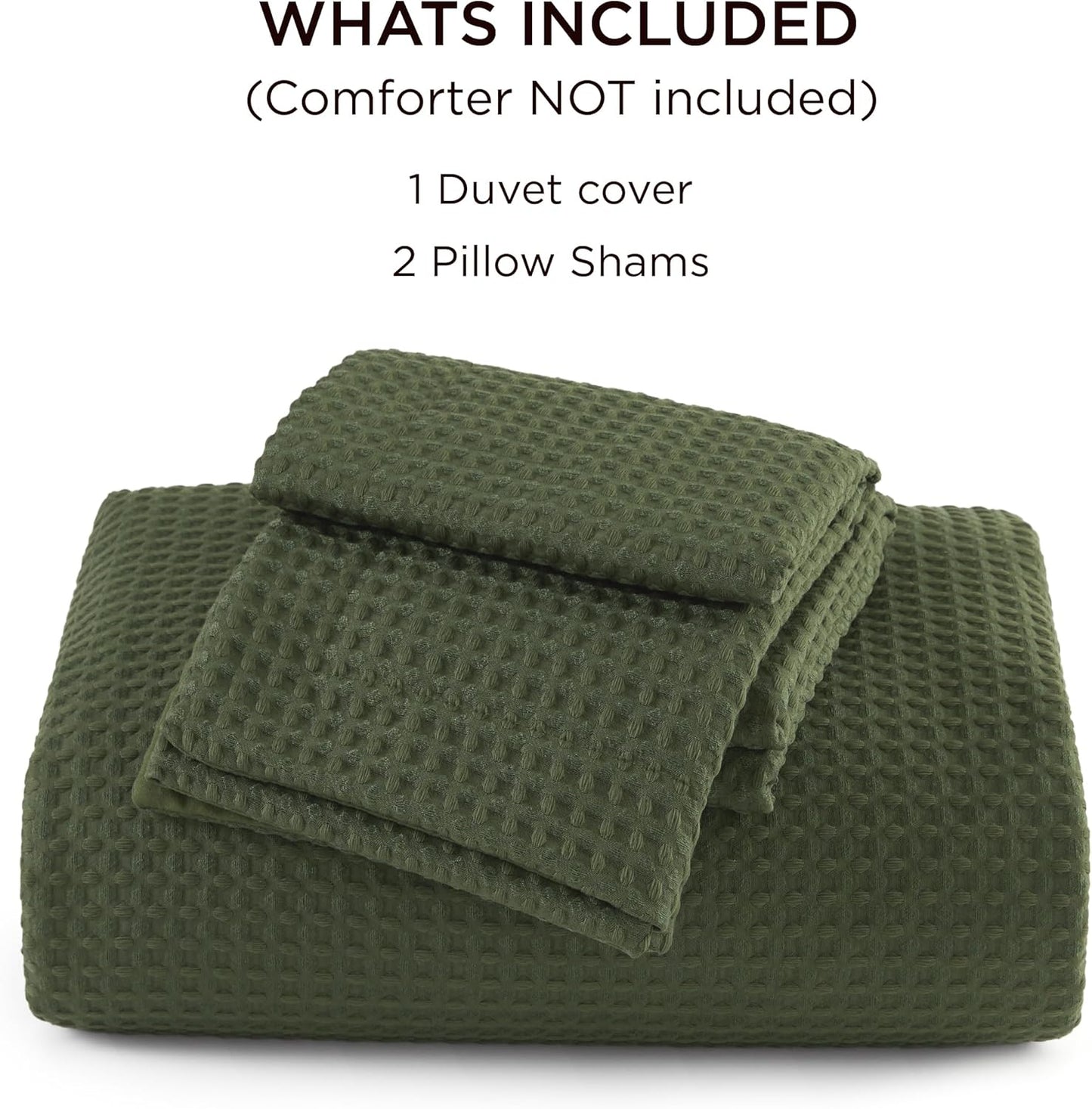 GentleSoft™ Polyester Microfiber Waffle Duvet Weave Duvet Cover Set