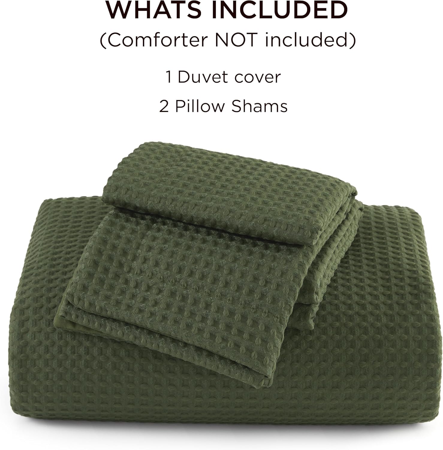 GentleSoft™ Polyester Microfiber Waffle Duvet Weave Duvet Cover Set