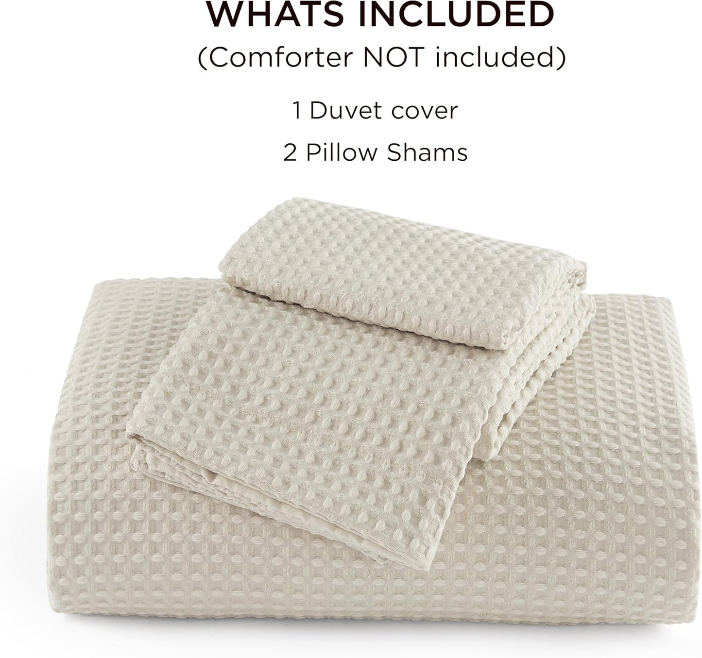 GentleSoft™ Polyester Microfiber Waffle Duvet Weave Duvet Cover Set