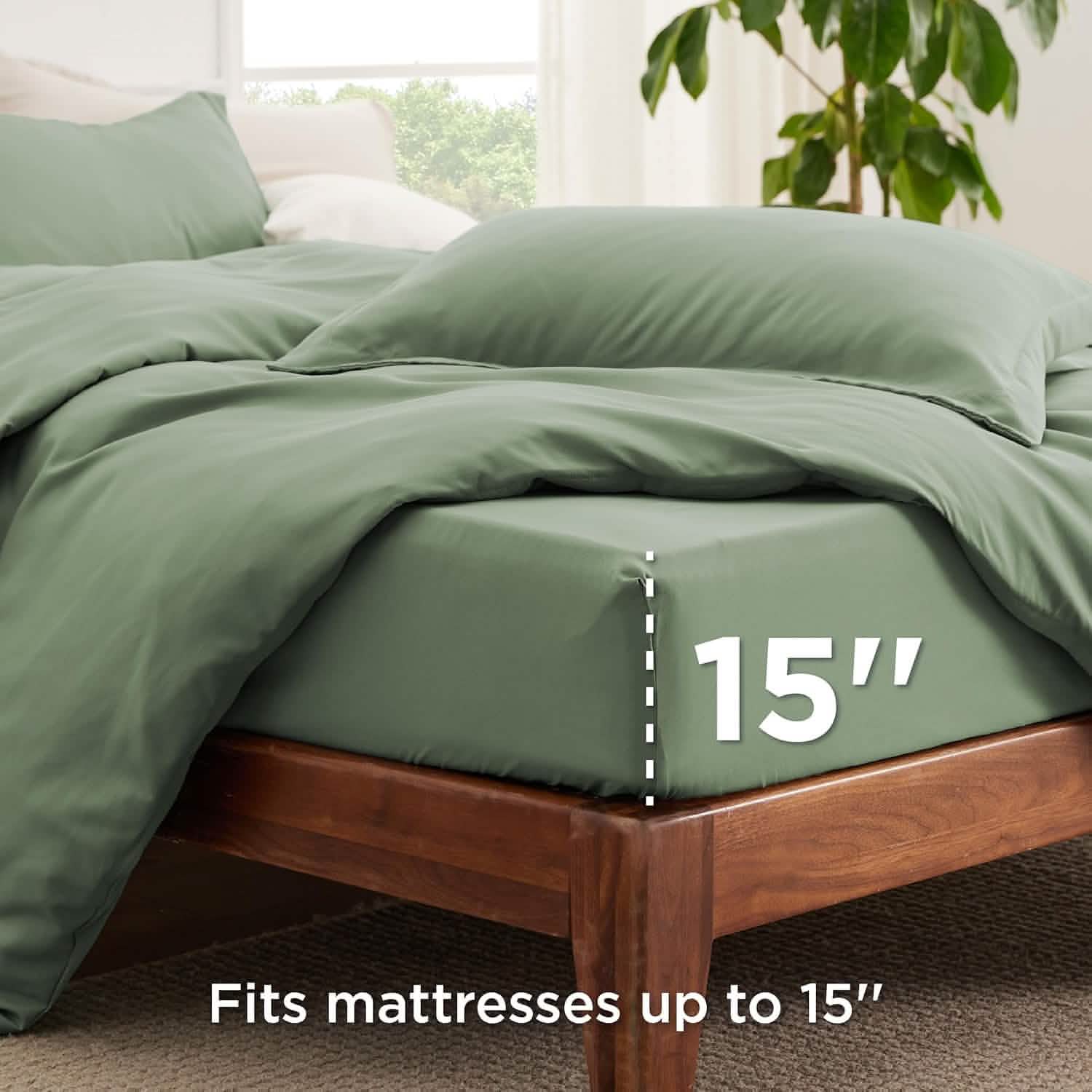 GentleSoft™ Brushed Microfiber Duvet Cover Sets With Fitted Sheet