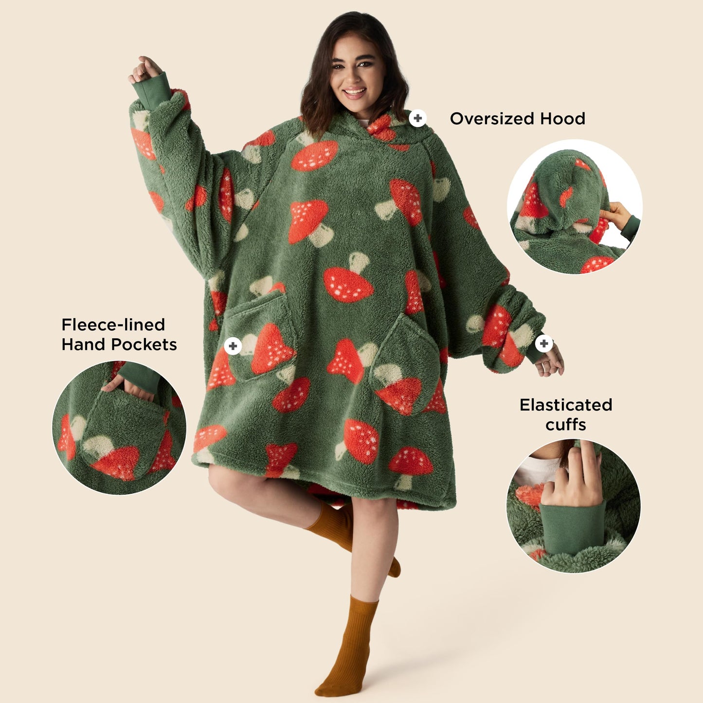 GentleSoft® Shaggy Sherpa Blanket Hoodie