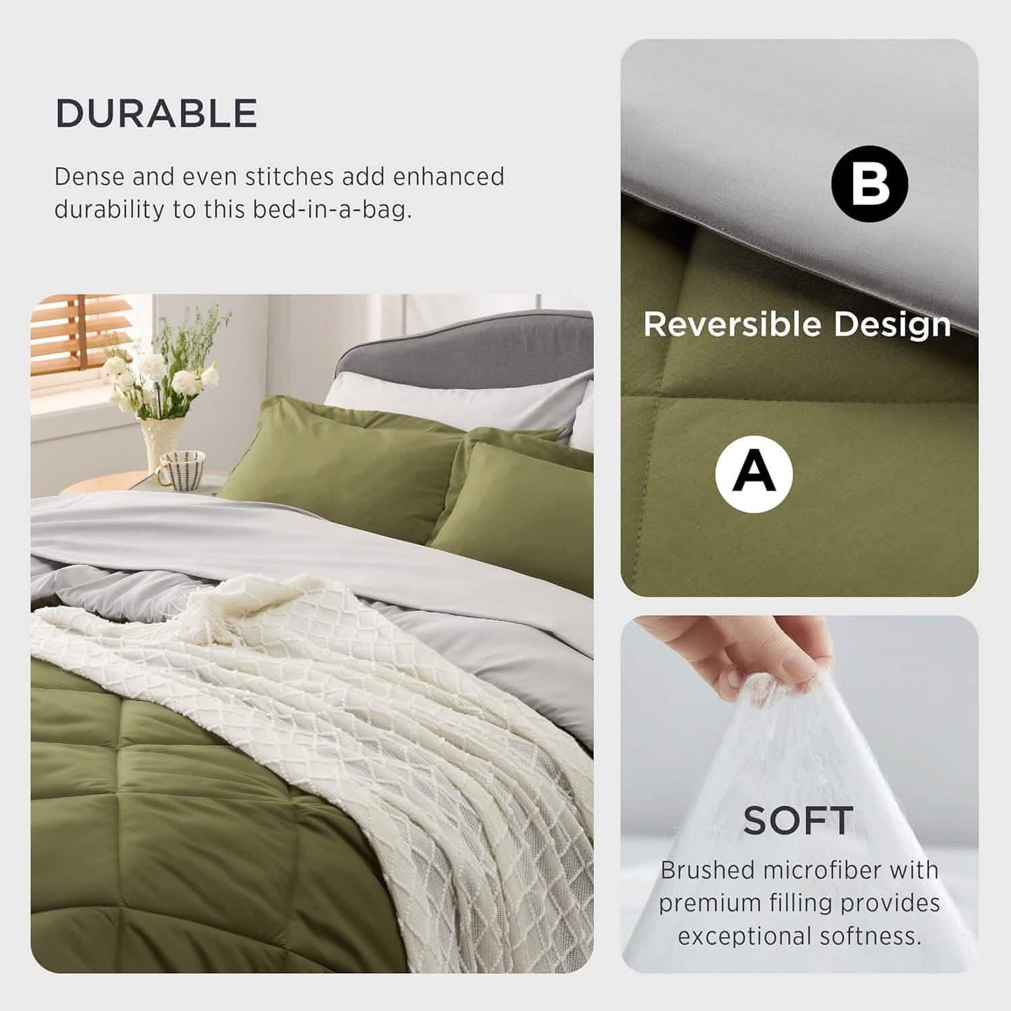 GentleSoft™ Comforter Sets Bedding In a Bag
