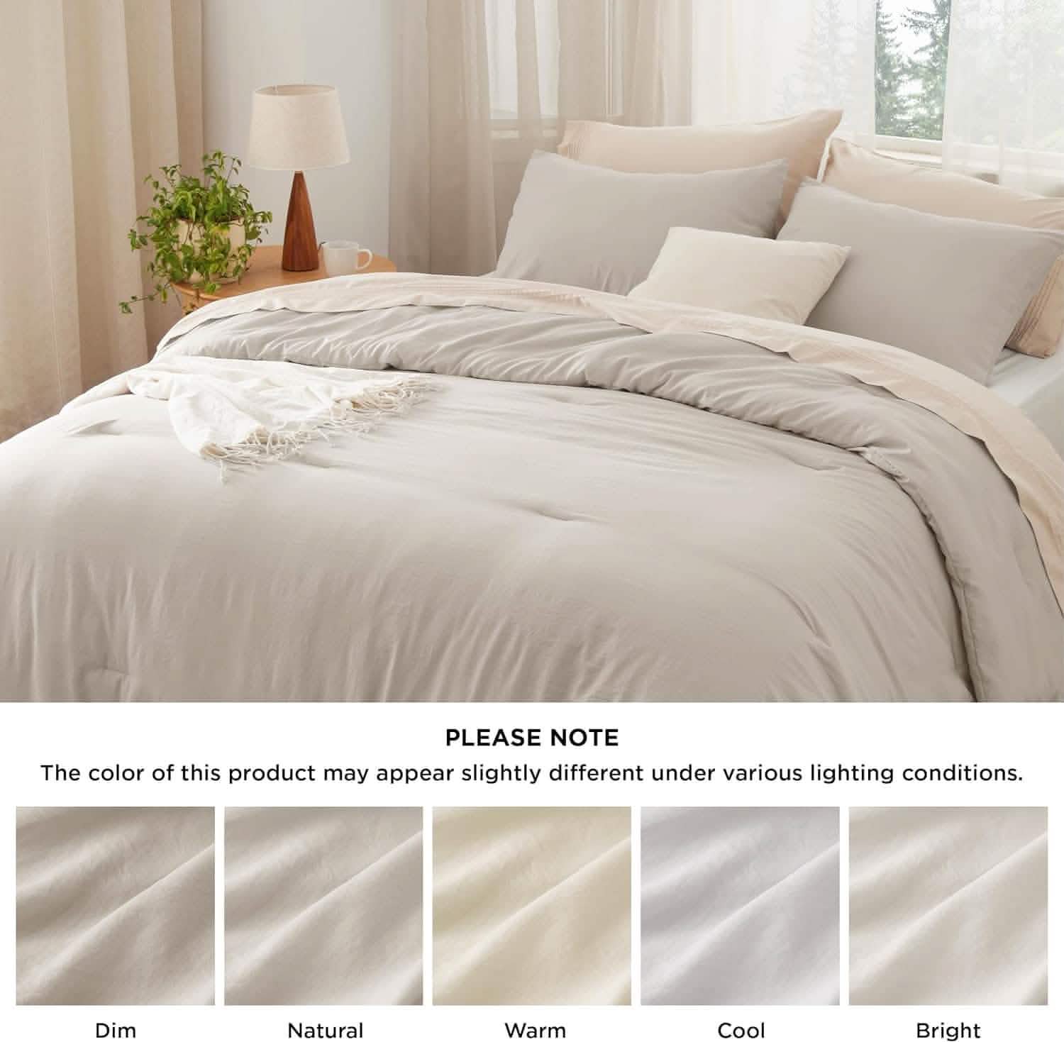 GentleSoft™ Prewashed Plain Comforter Set