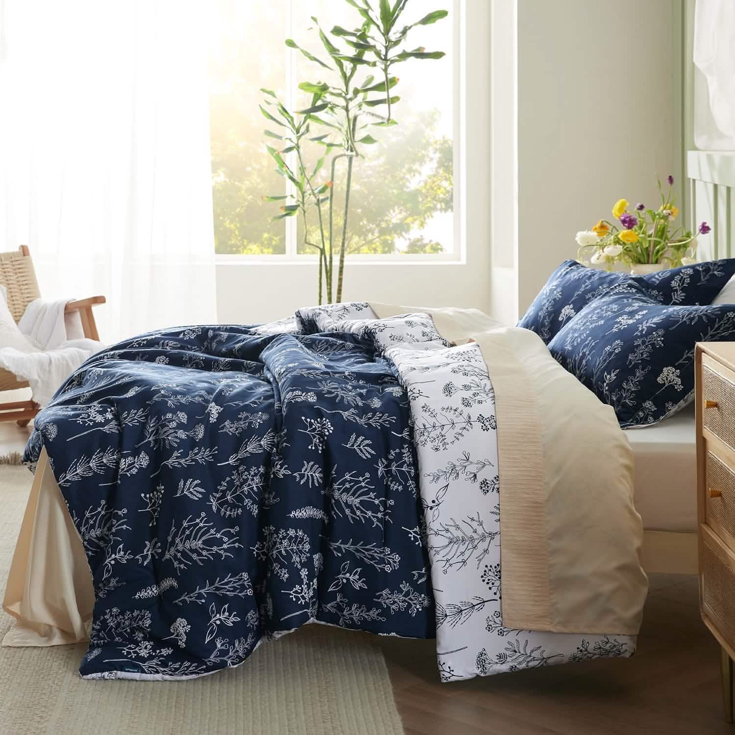 GentleSoft™ Reversible Floral Print Comforter Set-2