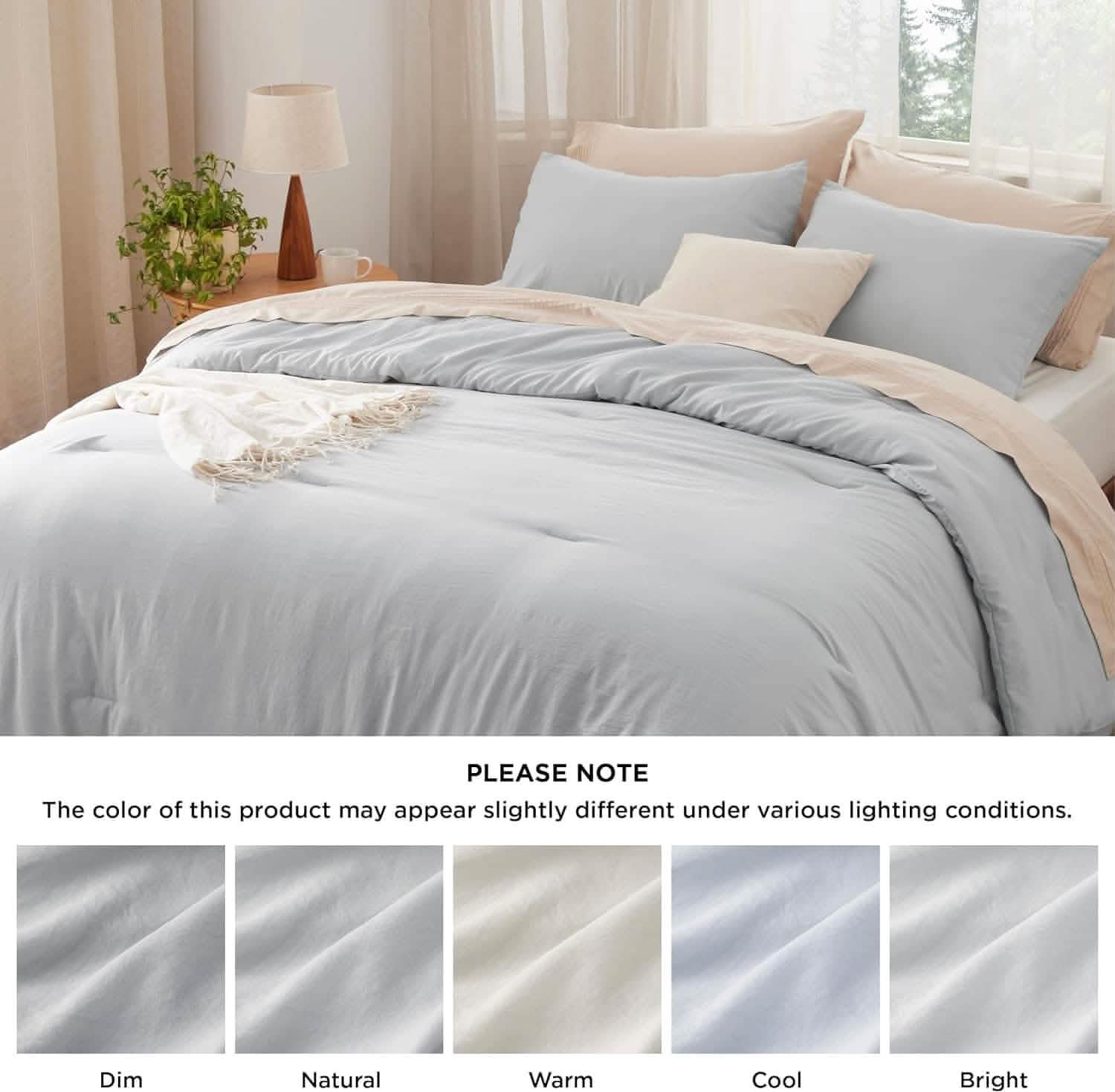 GentleSoft™ Prewashed Plain Comforter Set