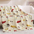 GentleSoft™ Printed Throw Sherpa Blanket mushroom