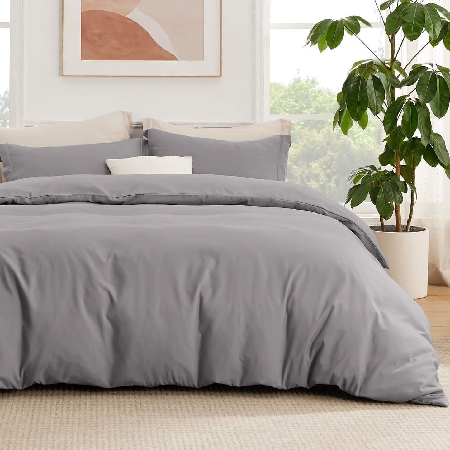 GentleSoft™ Brushed Microfiber Duvet Cover Sets With Fitted Sheet