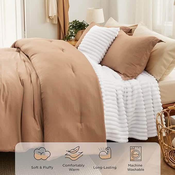 GentleSoft™ Checkered Comforter Set Striped
