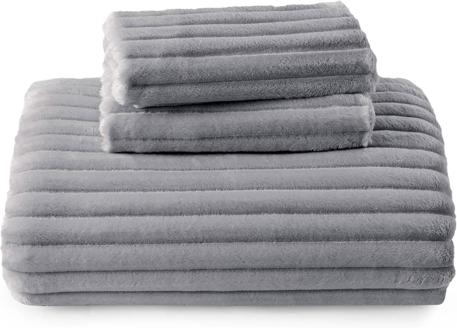 GentleSoft™ Striped Flannel Duvet Cover Set