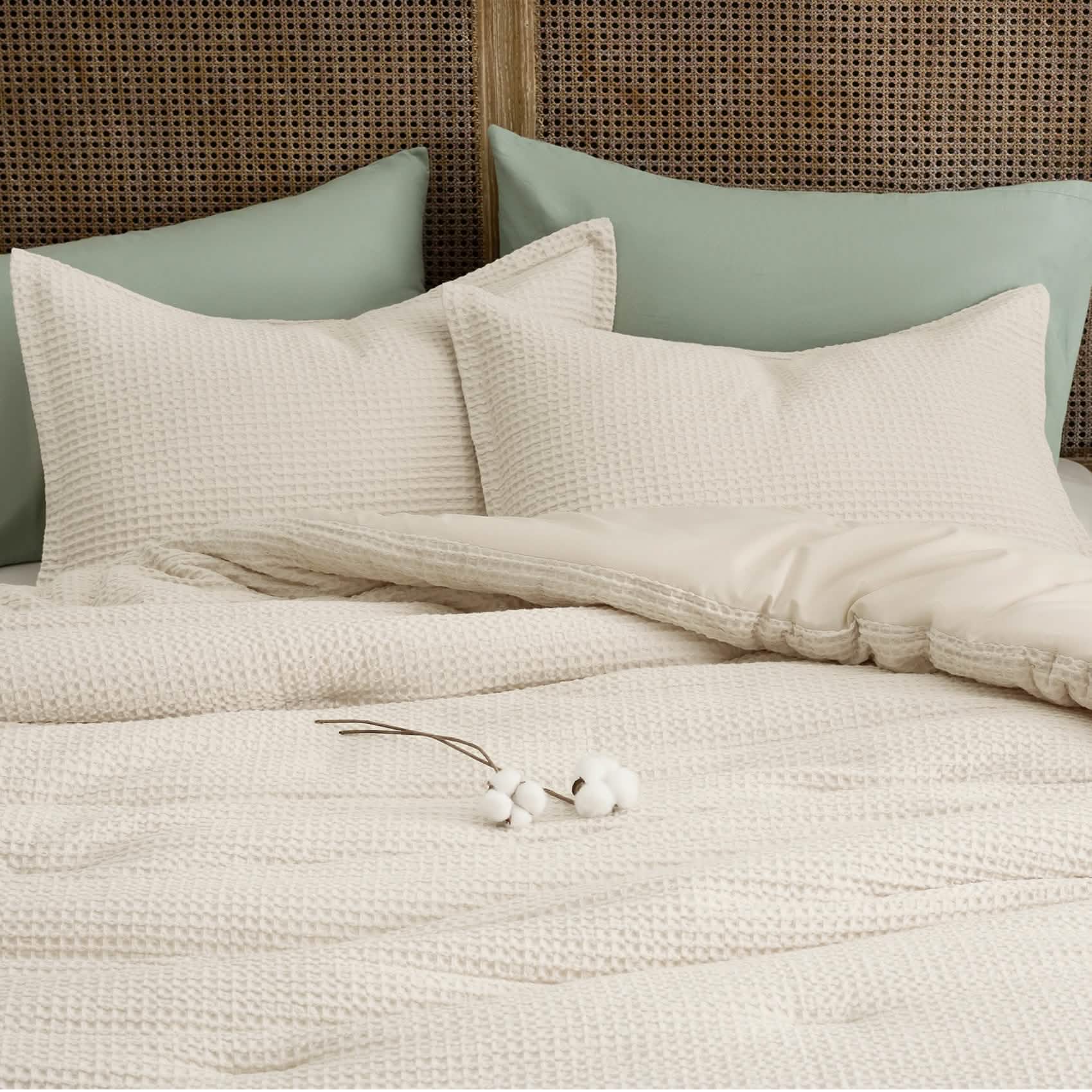 GentleSoft™ Cotton Waffle Weave Comforter Set