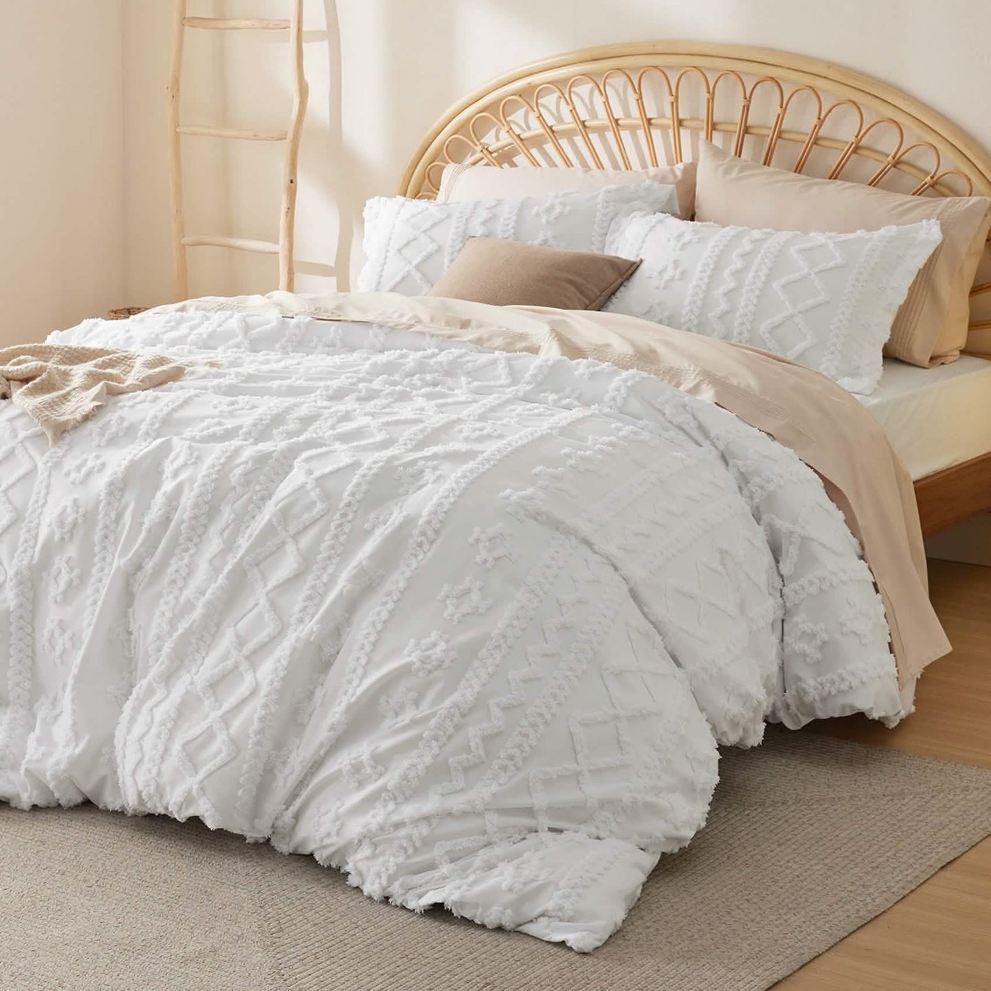 GentleSoft™ Boho Tufted Embroidery Duvet Cover Set