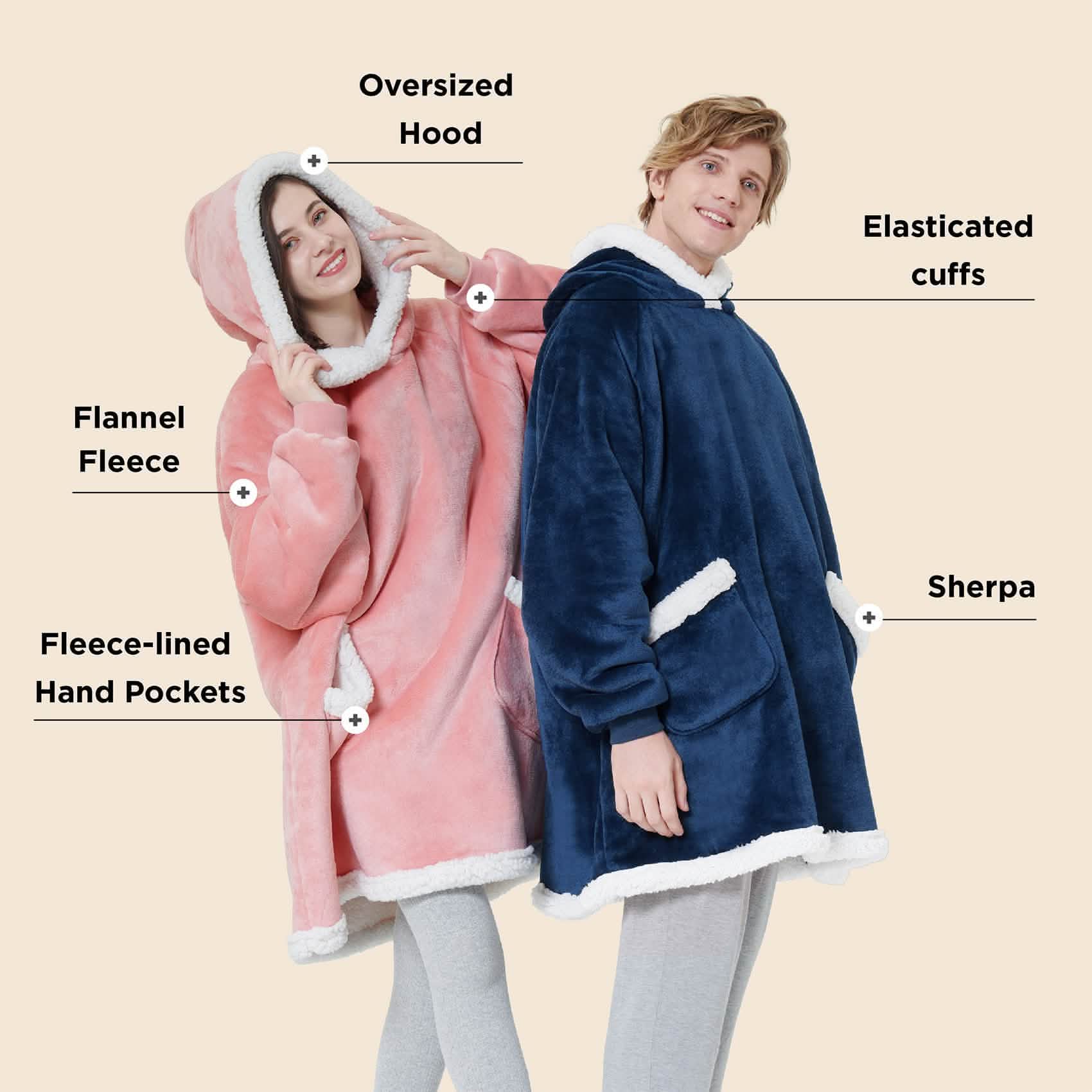 GentleSoft™ Sherpa Fleece Wearable Blanket