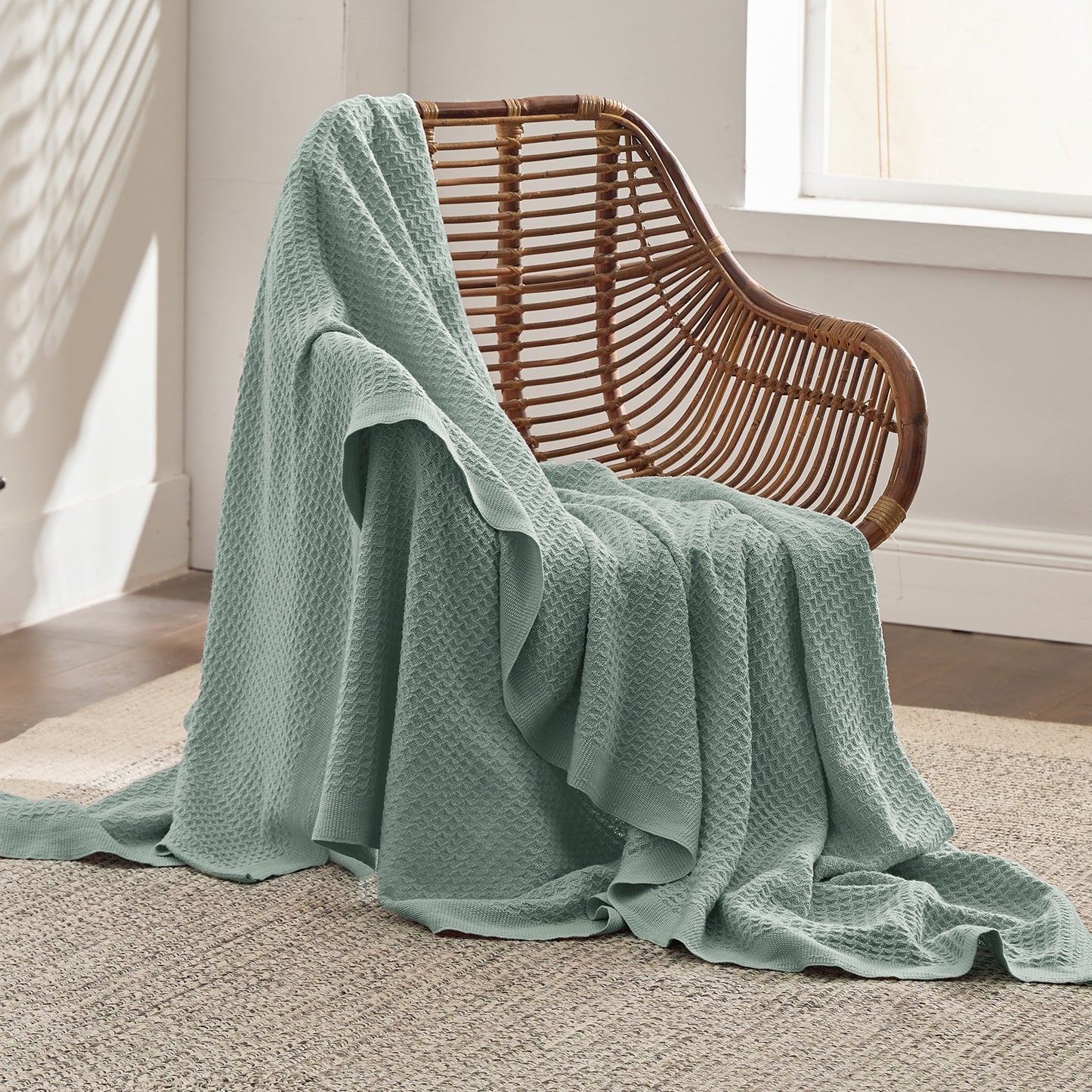 GentleSoft™ Cotton Waffle Weave Blanket