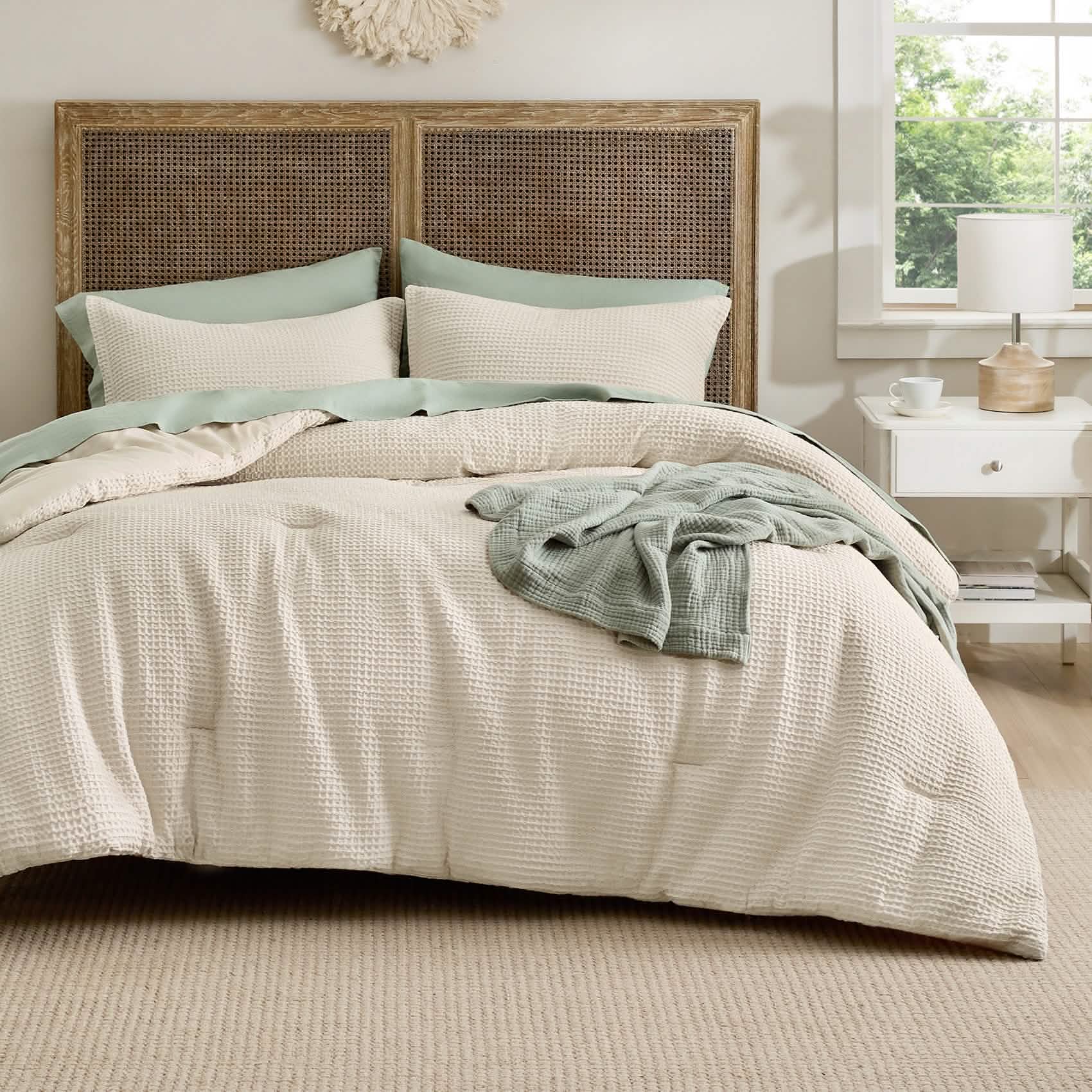 GentleSoft™ Cotton Waffle Weave Comforter Set
