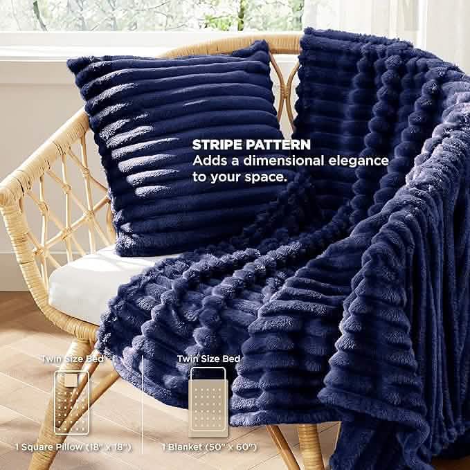 GentleSoft™ Checkered Comforter Set Striped