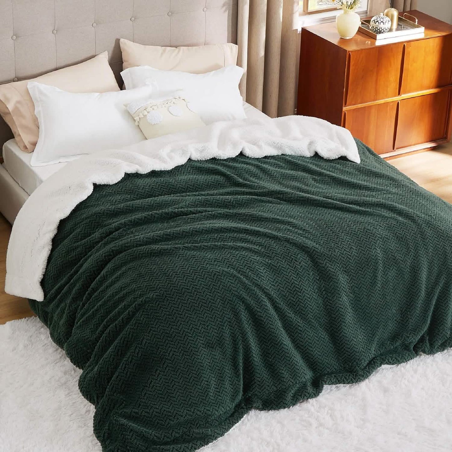 GentleSoft™ Chevron Sherpa Fleece Blanket