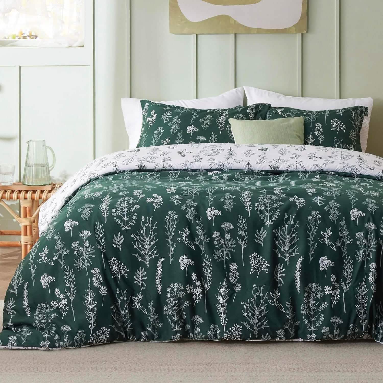 GentleSoft™ Reversible Floral Print Duvet Cover Set