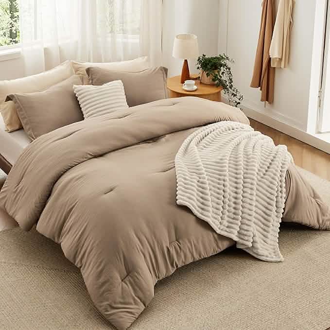 GentleSoft™ Checkered Comforter Set Striped