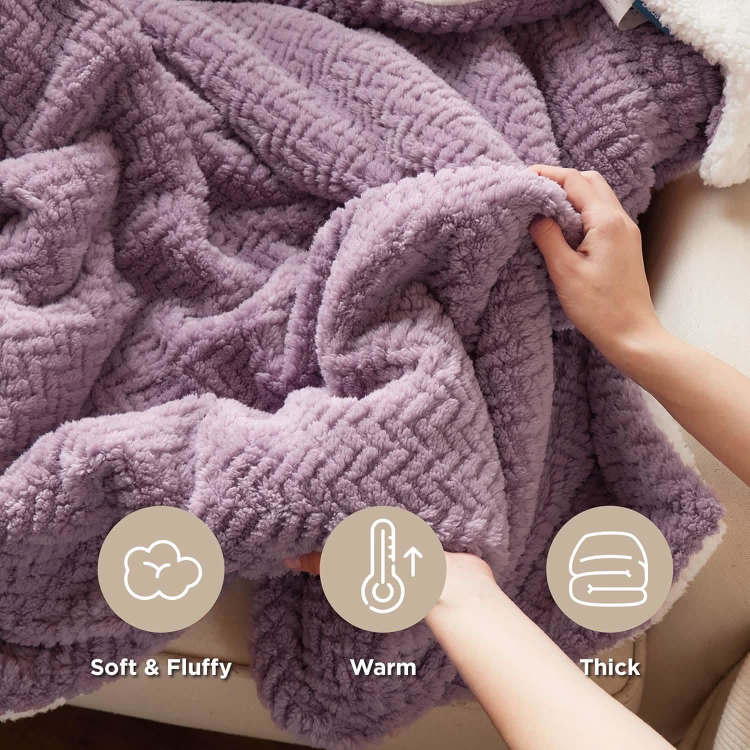 GentleSoft™ Chevron Sherpa Fleece Blanket