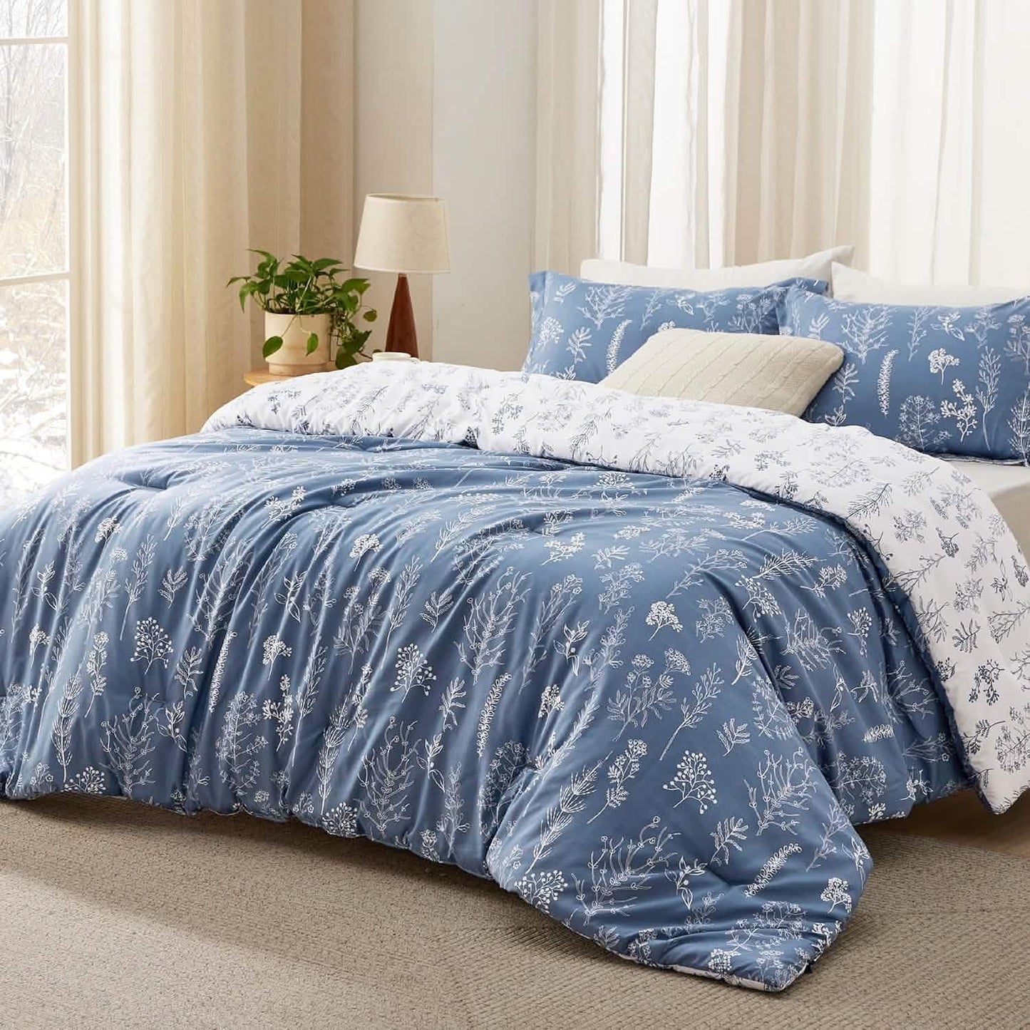 GentleSoft™ Reversible Floral Print Comforter Set-2