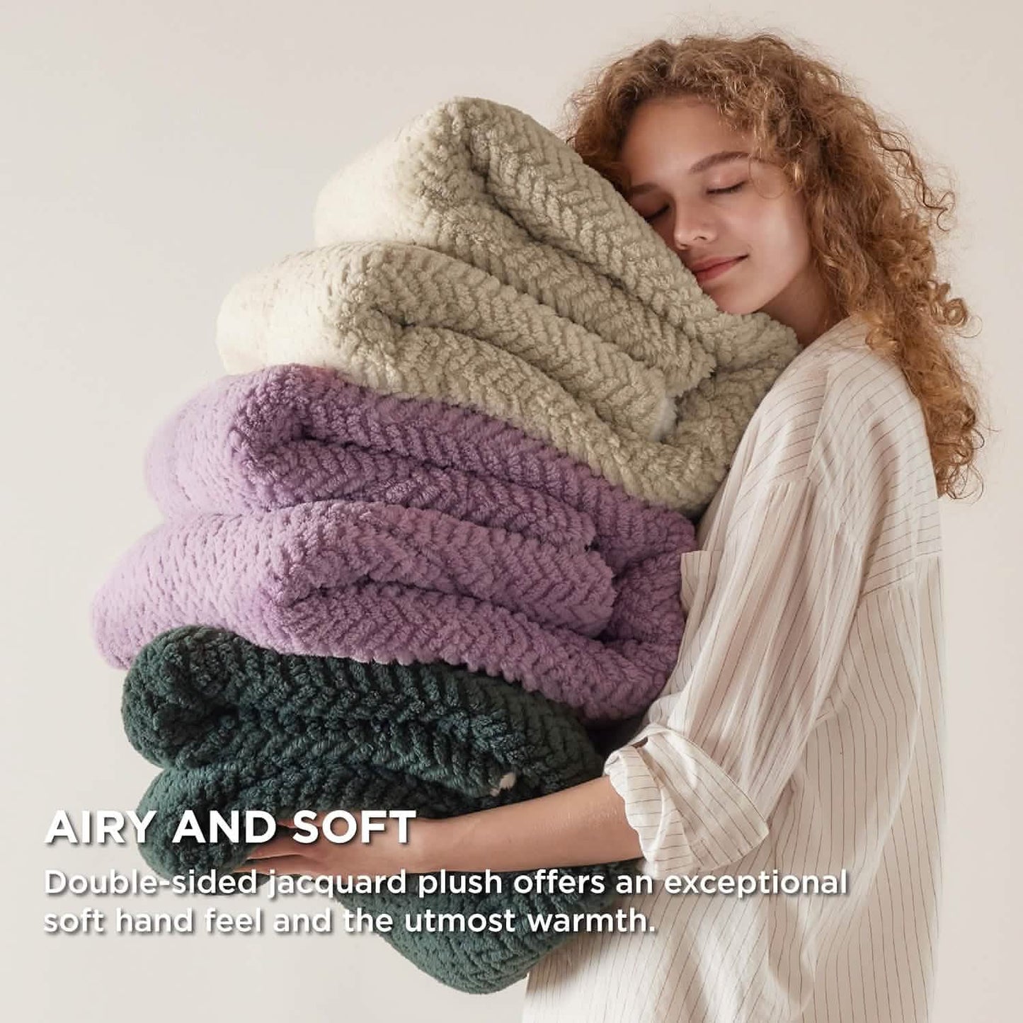 GentleSoft™ Chevron Sherpa Fleece Blanket