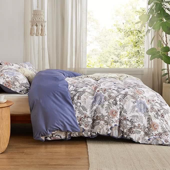 GentleSoft™ Reversible Floral Duvet Cover Set