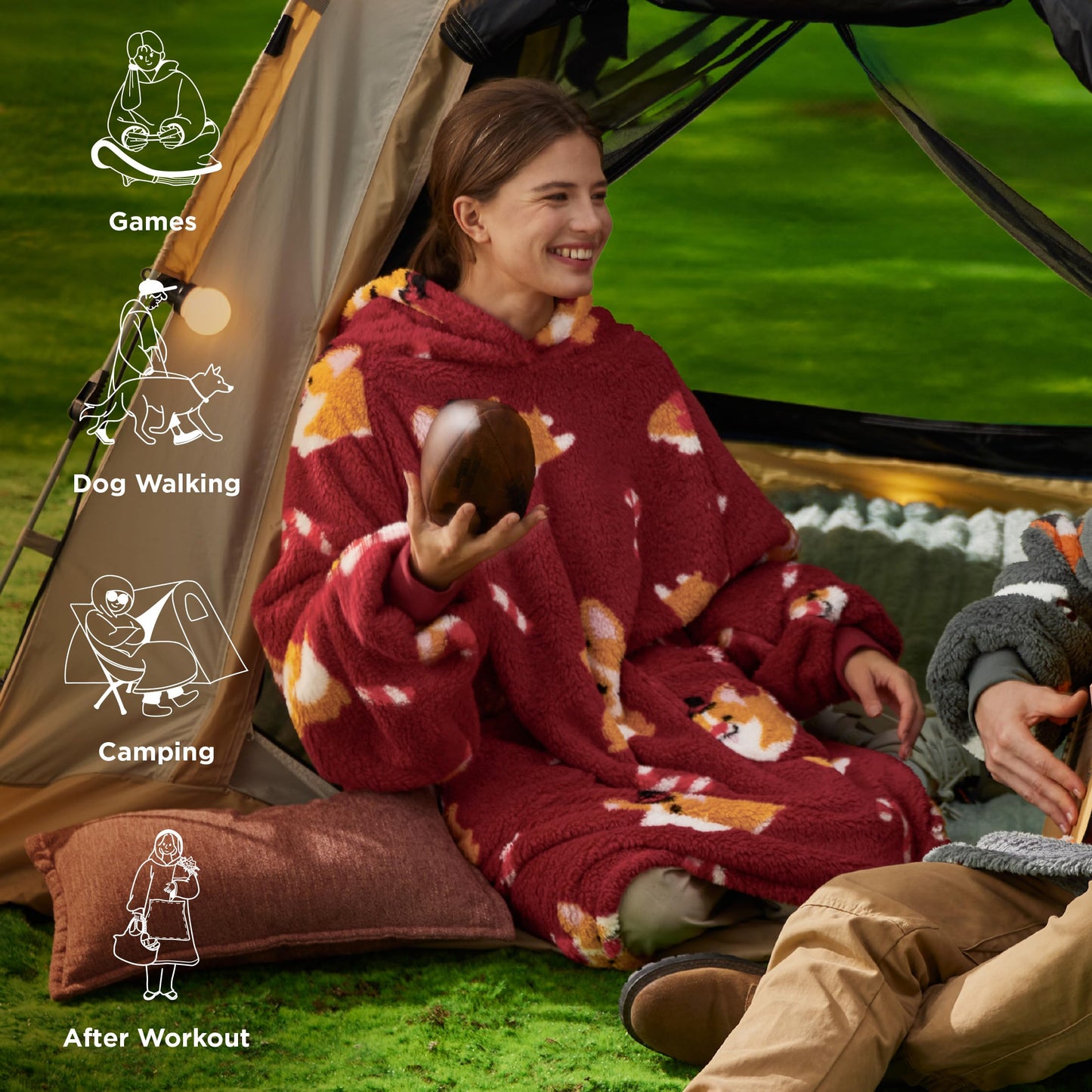 GentleSoft® Shaggy Sherpa Blanket Hoodie