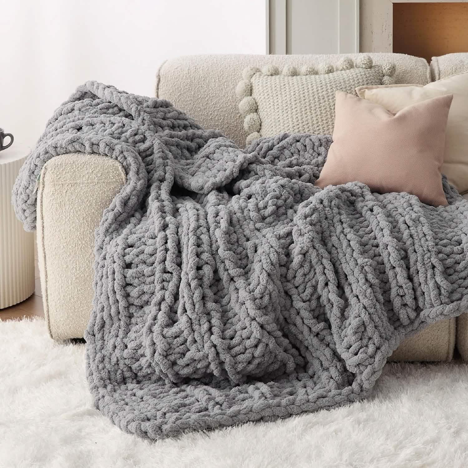 GentleSoft™ Chunky Knit Chenille Blanket
