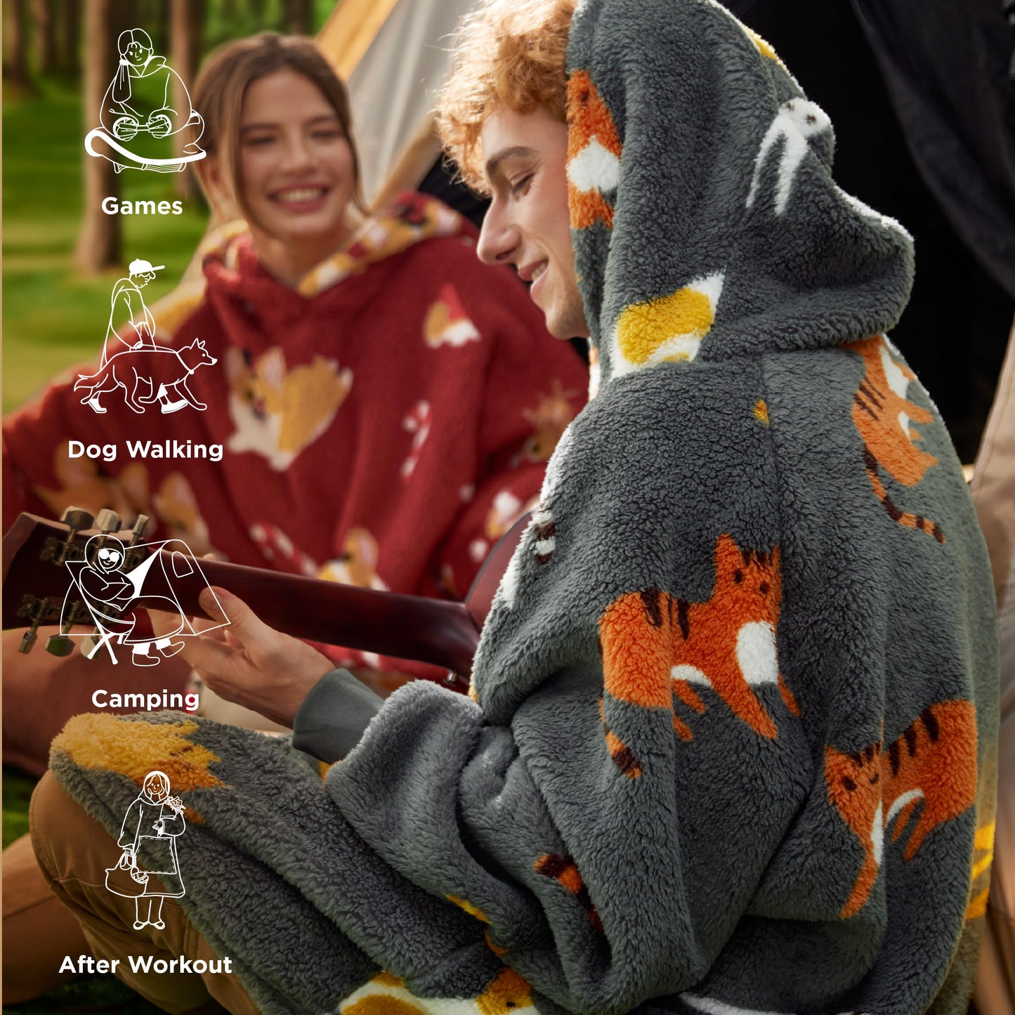 GentleSoft® Shaggy Sherpa Blanket Hoodie