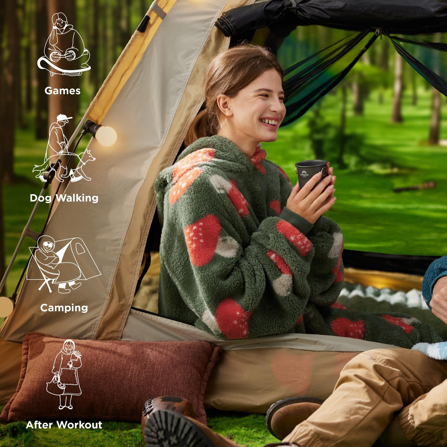 GentleSoft® Shaggy Sherpa Blanket Hoodie