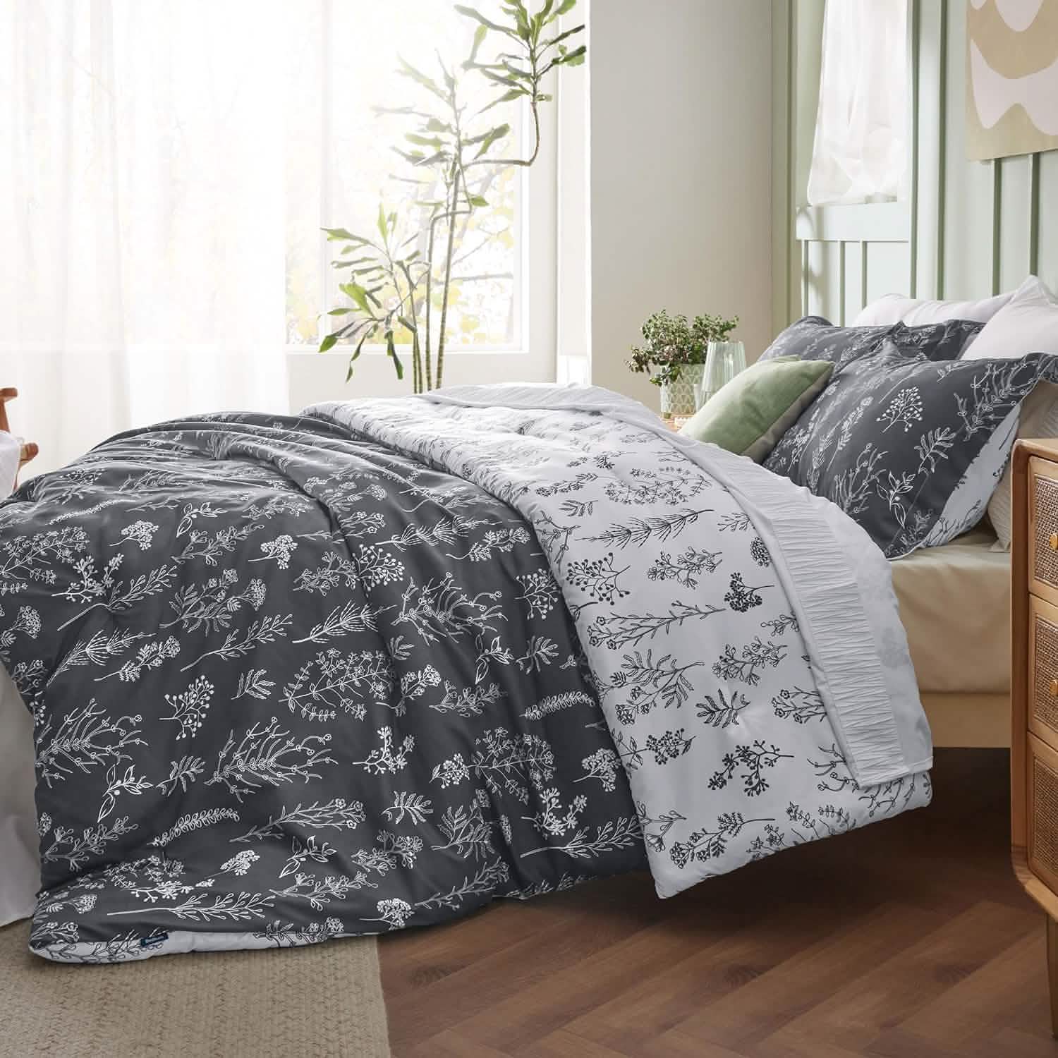 GentleSoft™ Reversible Floral Print Comforter Set-2