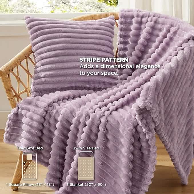 GentleSoft™ Checkered Comforter Set Striped