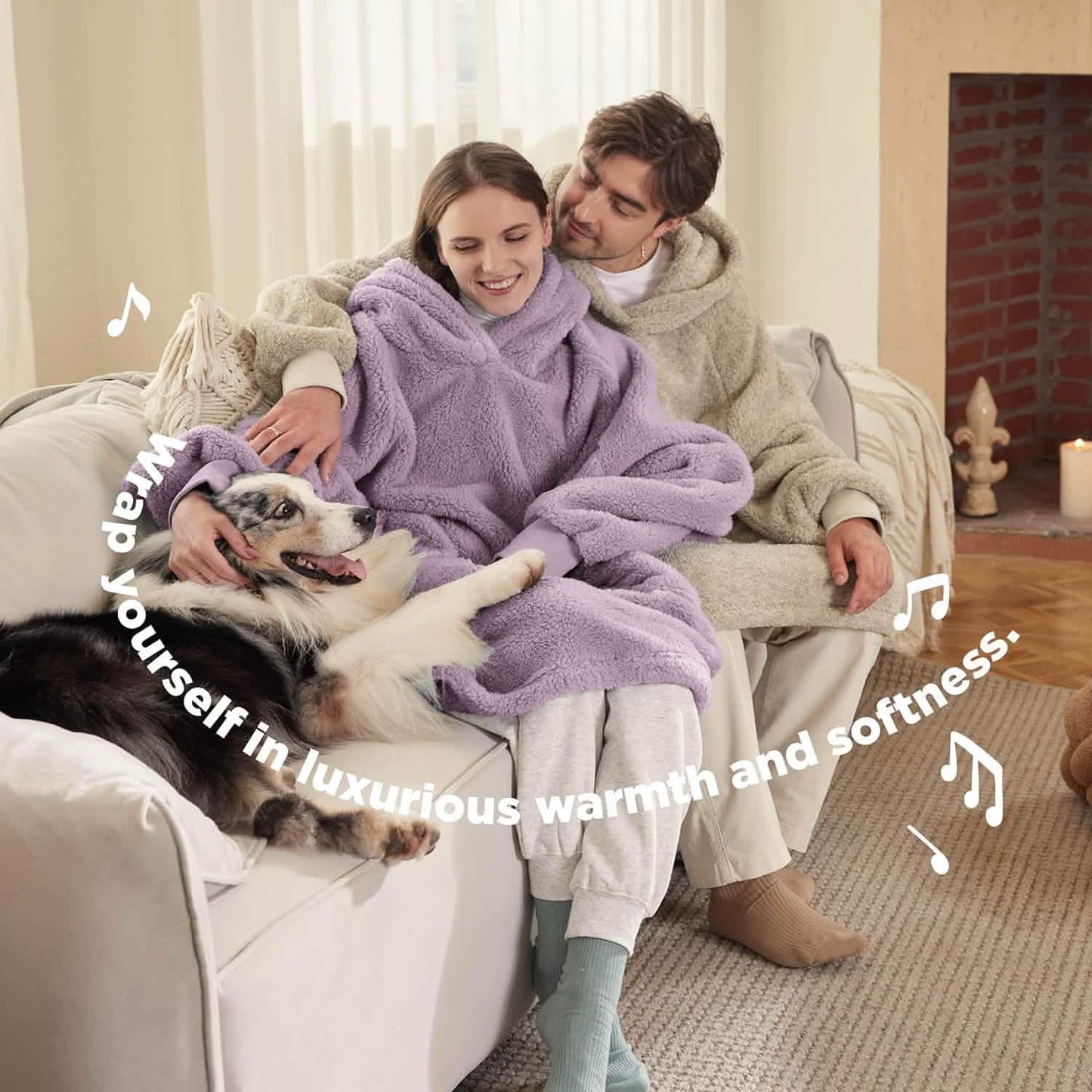GentleSoft™ Shaggy Sherpa Blanket Hoodie