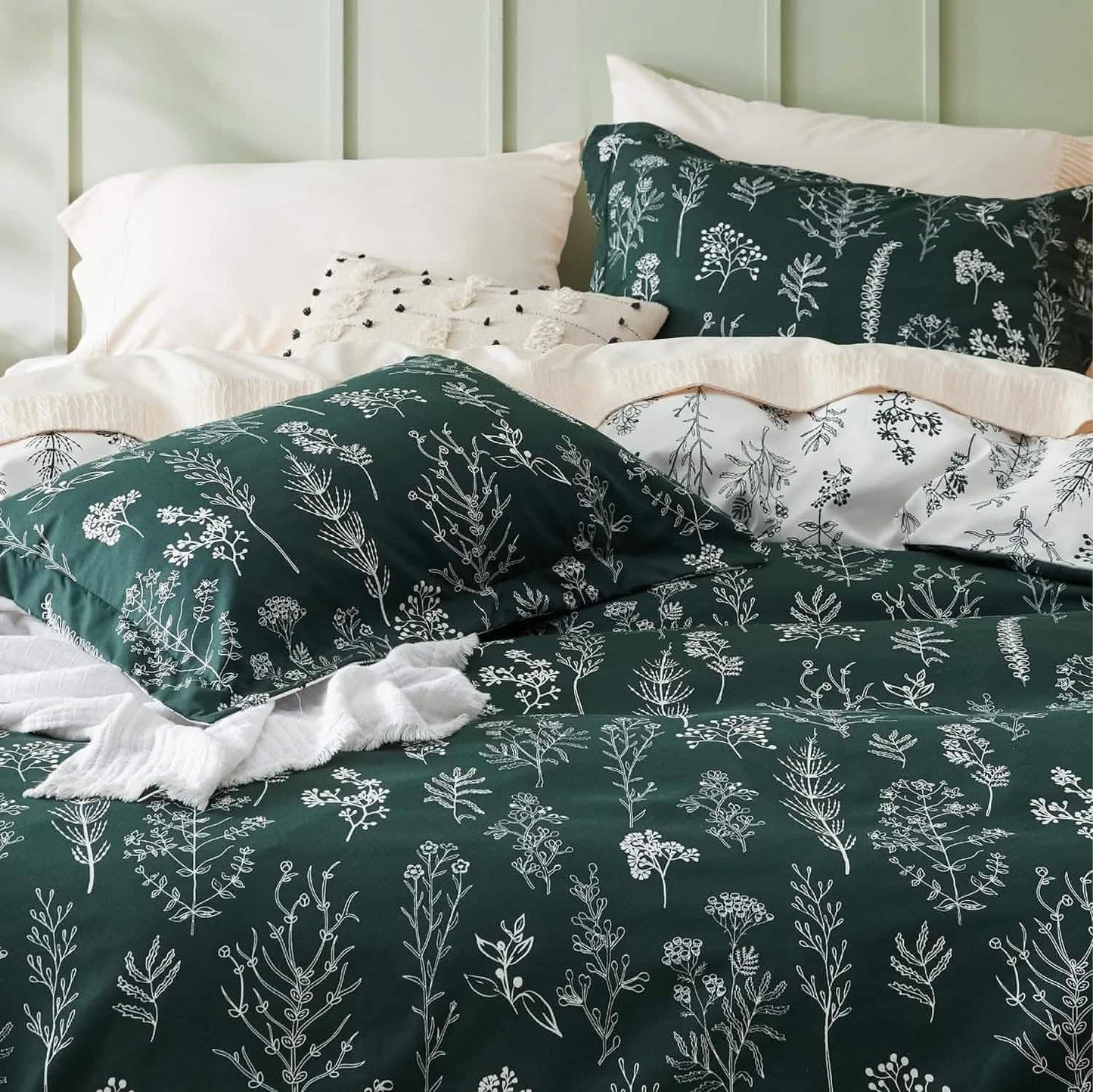 GentleSoft™ Reversible Floral Print Duvet Cover Set