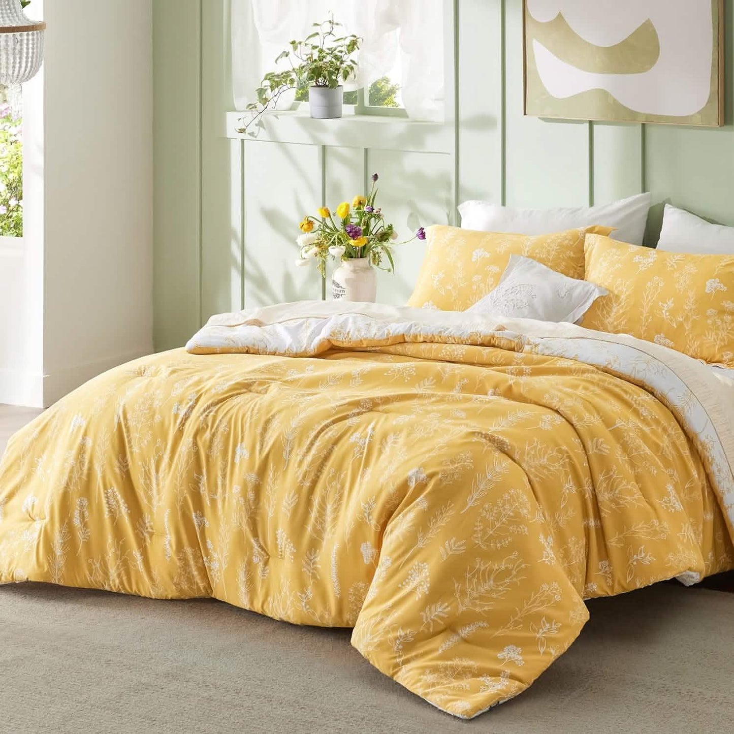 GentleSoft™ Reversible Floral Print Comforter Set-2