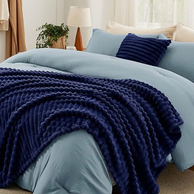 GentleSoft™ Checkered Comforter Set Striped