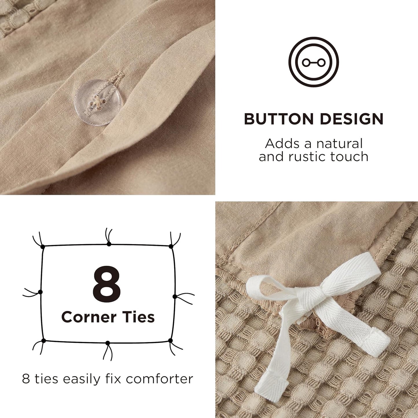 GentleSoft™ Cooling Waffle Duvet Cover Set