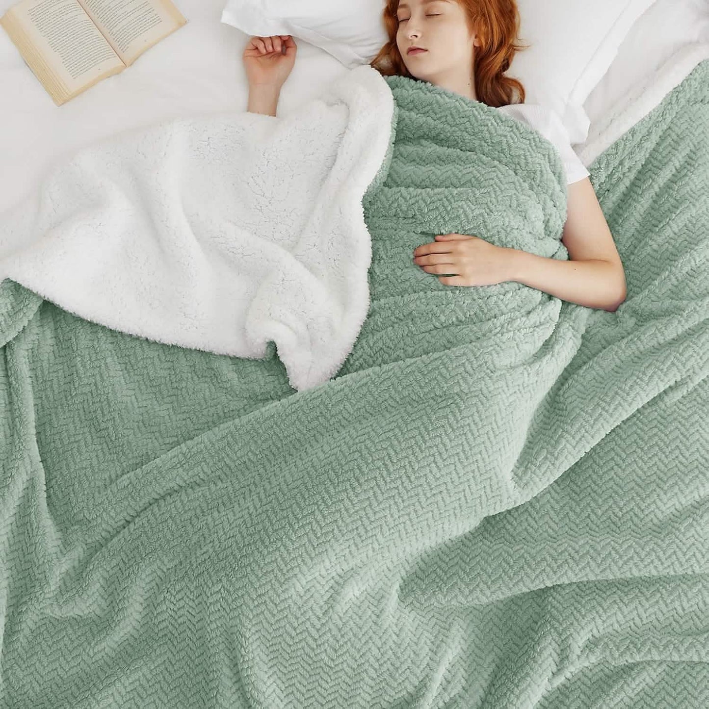 GentleSoft™ Chevron Sherpa Fleece Blanket