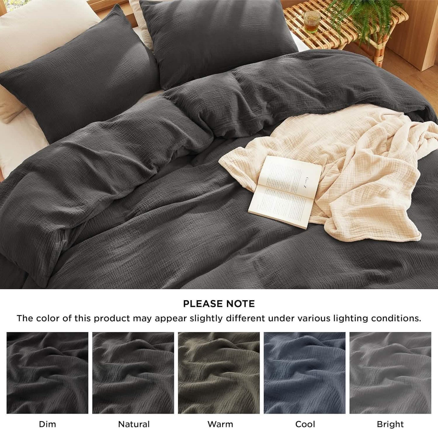 GentleSoft™ 100% Muslin Duvet Cover Set