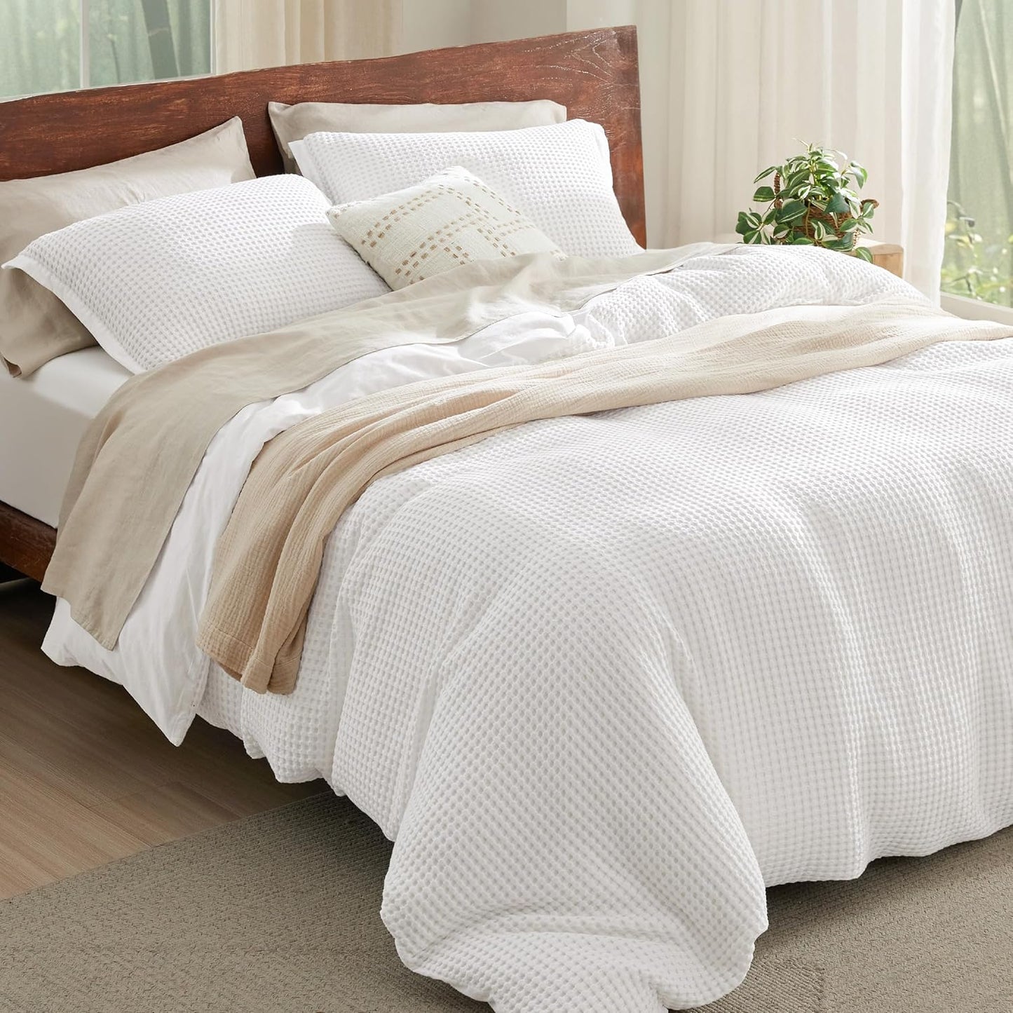 GentleSoft™ Cooling Waffle Duvet Cover Set