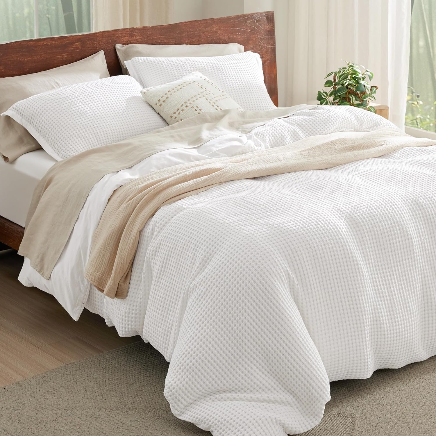 GentleSoft™ Cooling Waffle Duvet Cover Set