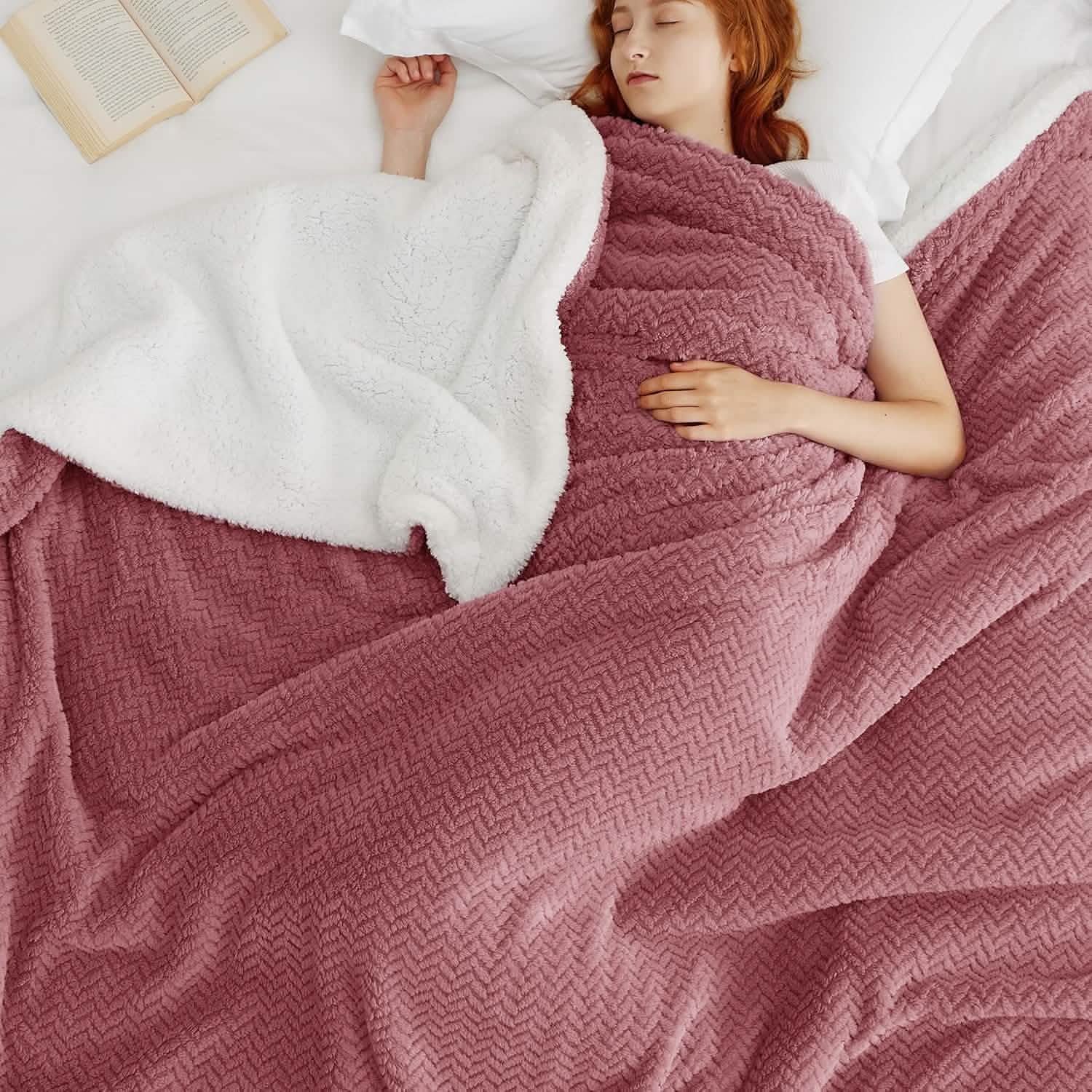 GentleSoft™ Chevron Sherpa Fleece Blanket
