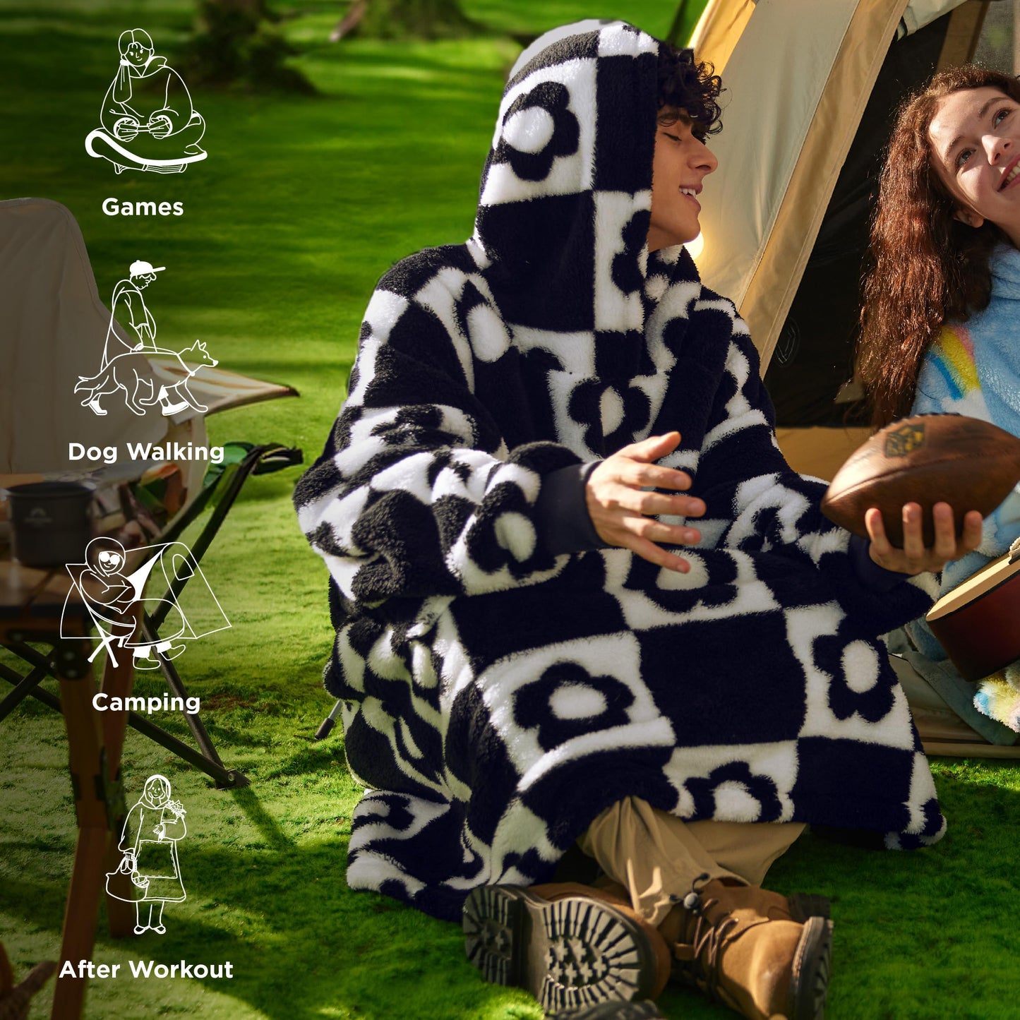 GentleSoft® Shaggy Sherpa Blanket Hoodie