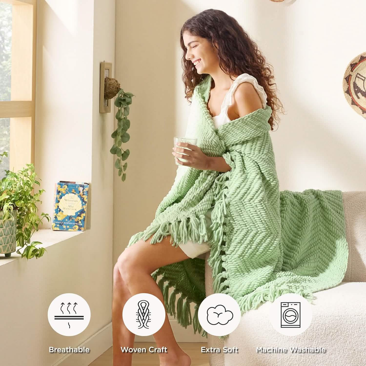 GentleSoft™ GentleSoft Versatile Knit Woven Chenille Blanket
