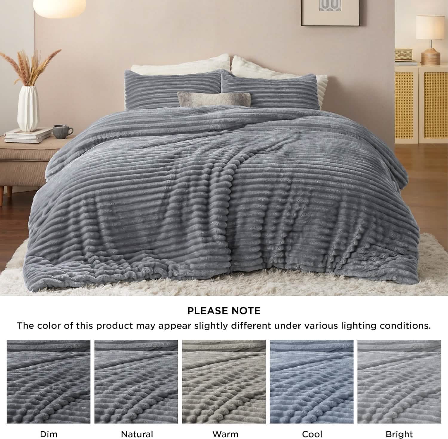 GentleSoft™ Striped Flannel Comforter Set
